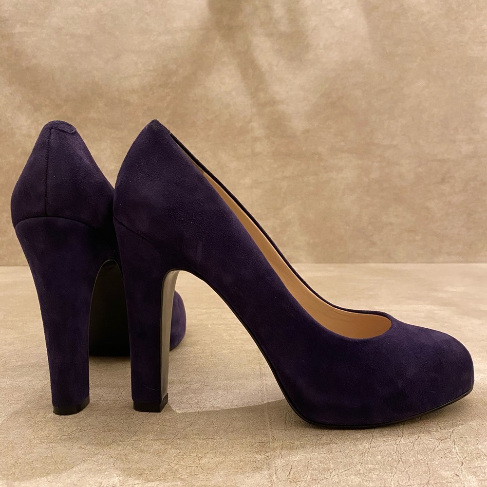 Nine West Deep Purple Suede Heels